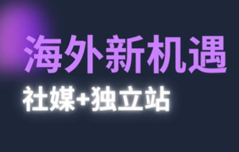 2025出海新机遇(社媒+独立站)，海外新机遇，实现独立站的高效运营与出海-钞能力网全创