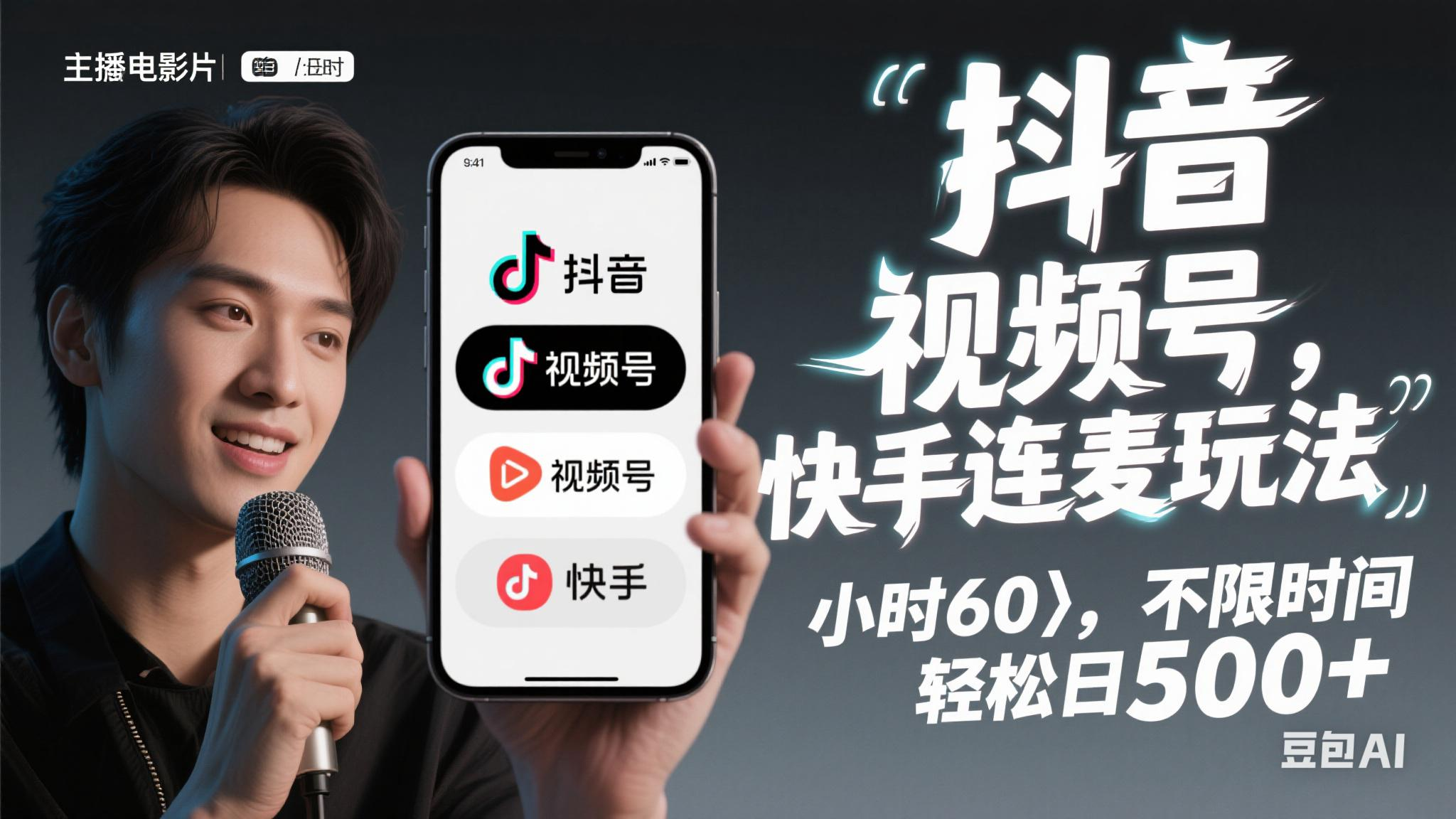 （14899期）抖音，快手，视频号无脑连麦玩法！快速入门，单日稳冲1000+-钞能力网全创