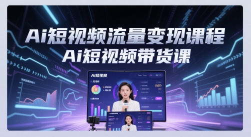 Ai短视频流量变现课程，Ai短视频带货课-钞能力网全创
