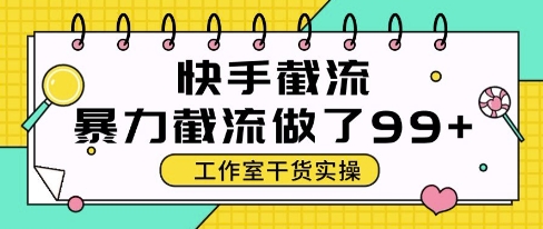 快手暴力截流玩法，全自动无需人工，每日单号50+精准客资【揭秘】-钞能力网全创