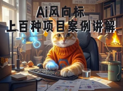 Ai风向标-附100种项目案例玩法-0基础小白到大神ai视频商业应用教学-钞能力网全创