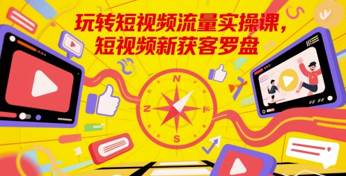 玩转短视频流量实操课，短视频新获客罗盘-钞能力网全创