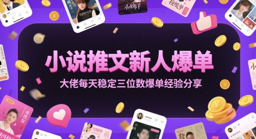 小说推文新人爆单大佬每天稳定三位数爆单经验分享-钞能力网全创