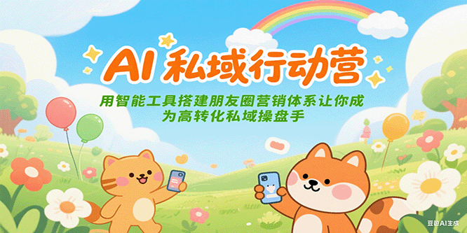 AI私域行动营：用智能工具搭建朋友圈营销体系让你成为高转化私域操盘手-钞能力网全创