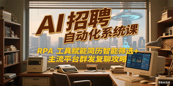 AI招聘自动化系统课，RPA工具赋能简历智能筛选+主流平台群发复聊全攻略-钞能力网全创