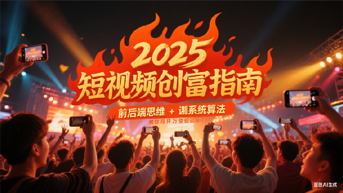 2025短视频创富指南，前后端思维 + 系统算法，教你月入过万变现路径-钞能力网全创