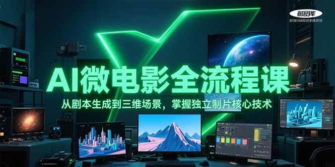 AI微电影全流程课，从剧本生成到三维场景，掌握独立制片核心技术-钞能力网全创