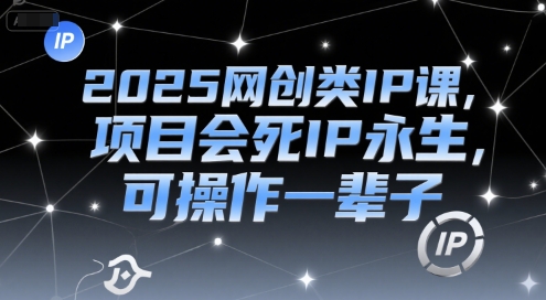 2025网创类IP课，项目会死IP永生，可操作一辈子-钞能力网全创