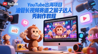 YouTube出海项目，油管长视频赛道之猴子达人秀制作教程-钞能力网全创