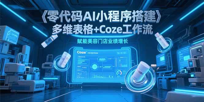 （15239期）零代码AI小程序搭建，多维表格+Coze工作流，赋能美容门店业绩增长-钞能力网全创