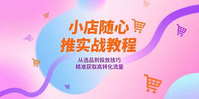 （15205期）小店随心推实战教程，从选品到投放技巧，精准获取高转化流量-钞能力网全创