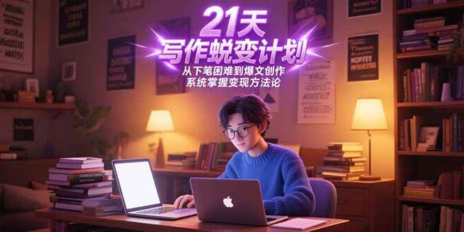 （15204期）21天写作蜕变计划，从下笔困难到爆文创作，系统掌握变现方法论-钞能力网全创