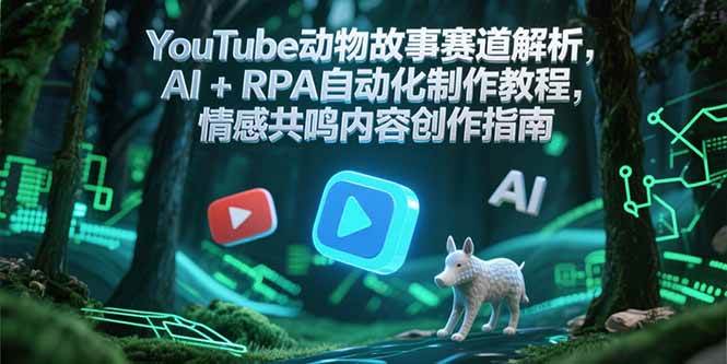 （15174期）YouTube动物故事赛道解析，AI+RPA自动化制作教程，情感共鸣内容创作指南-钞能力网全创